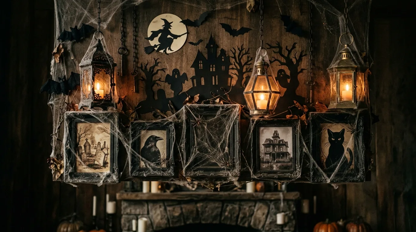 Balance whimsical touches with a cohesive style inspiration for an indoor Halloween setting.